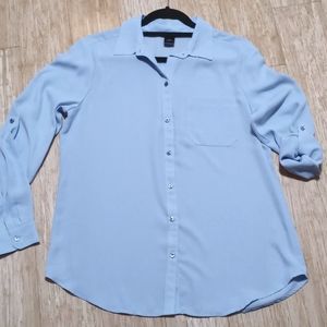 Ann Taylor Factory Chiffon Button-Down Shirt